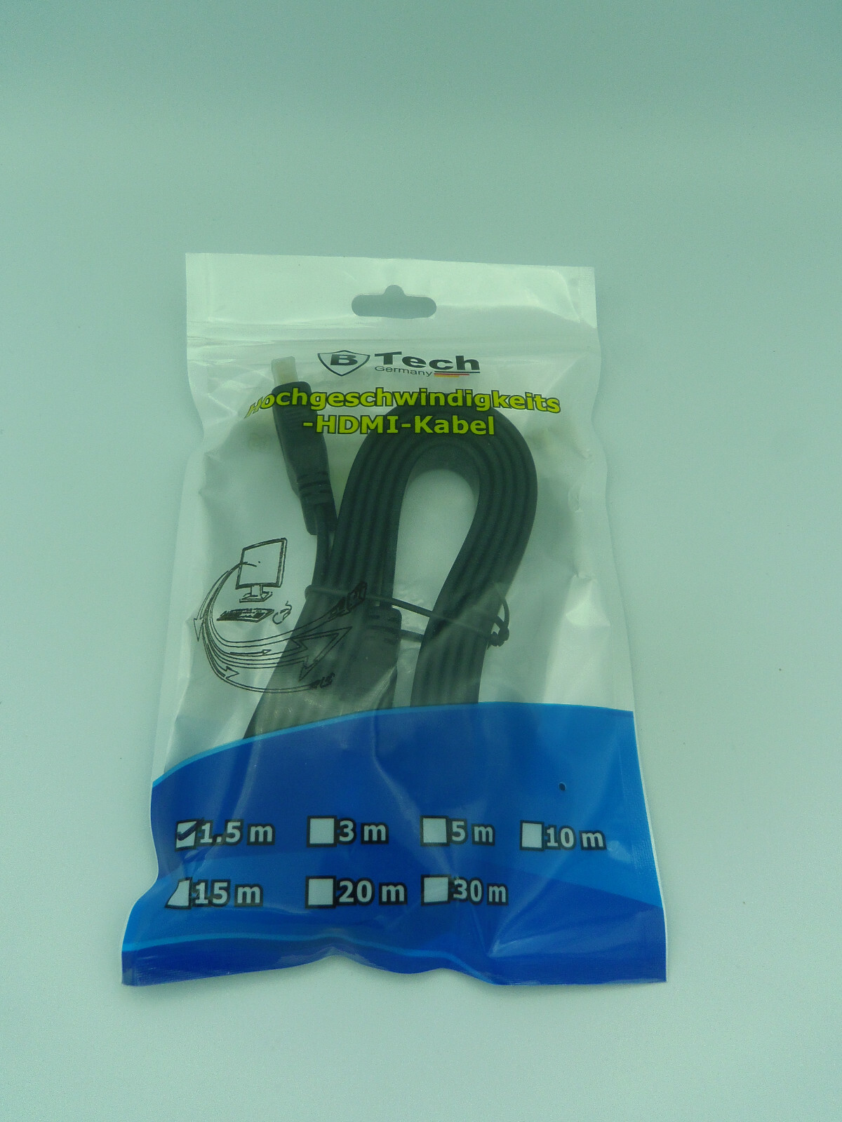 HDMI Cable Flat 1080P High Speed 1M Gold Plated 1M 50 Black-image