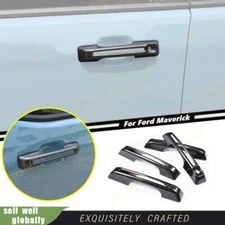 For 2022-2024 Ford Maverick Carbon Fiber Look Side Door Handles Decor Cover Trim