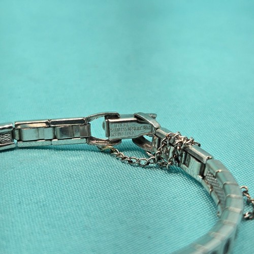 Vintage BULOVA 14K White Gold 12.2g Diamond Accent 16mm Elegant Ladies Watch - Picture 7 of 8