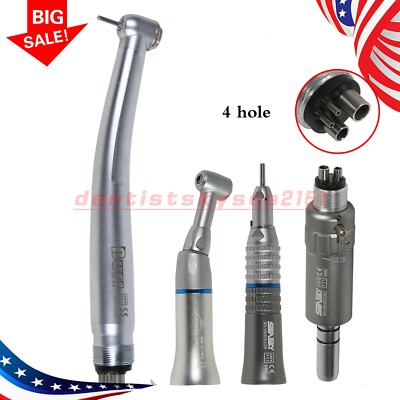 Dental High Turbine Low Speed Handpiece Straight Contra Angle Air Motor 4H OR.
