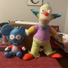 The Simpsons Krusty And itchy plush Nanco toy factory  