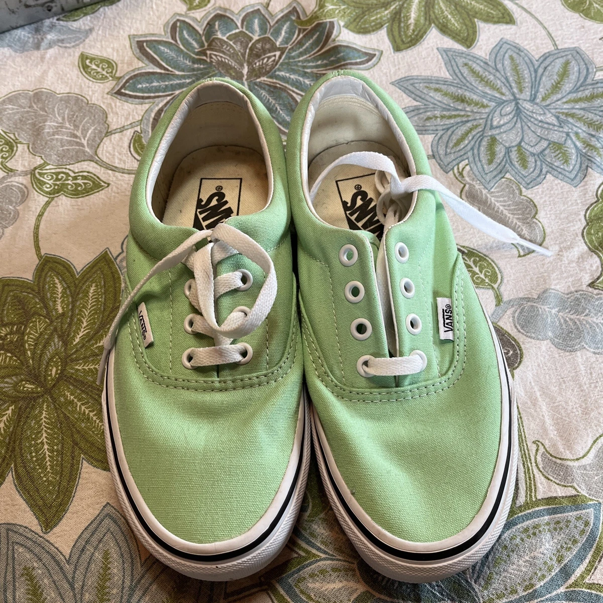 Vans Off The Wall mint green shoes mens size 5.5 womens 7 old school EXC