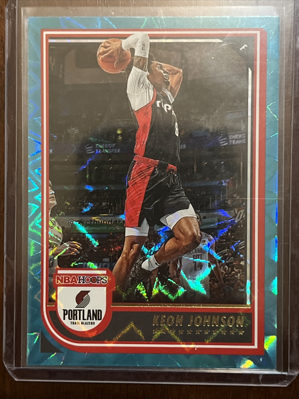 2022-23 NBA Hoops- Teal Explosion #213 Keon Johnson- Portland Trailblazers