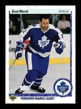 Brad Marsh 1990-91 Upper Deck Hockey NHL #199a Toronto Maple Leafs