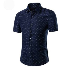 Luxury-formal-summer-short-sleeve-tops-men-039-s-t-shirt-casual-slim-fit-floral