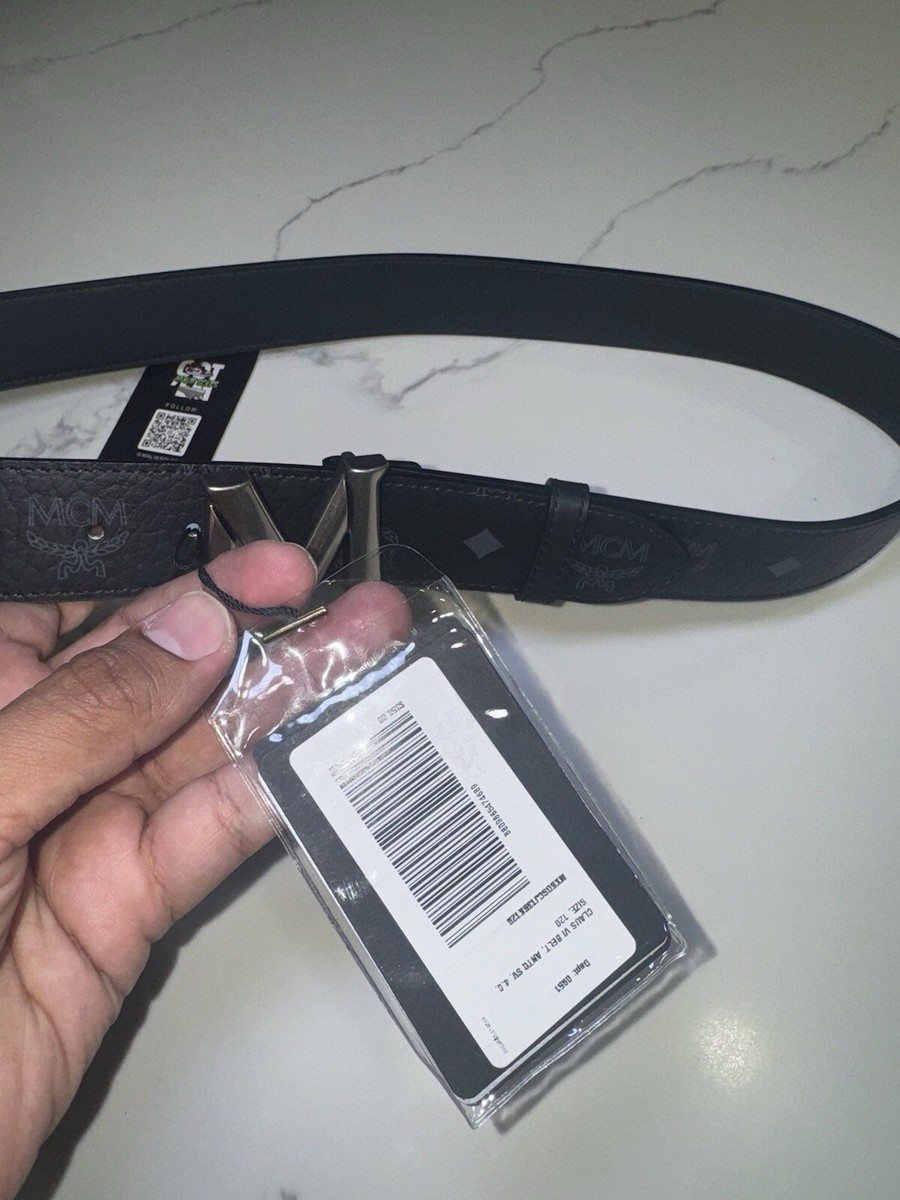 MCM - Claus VI Leather Black Logo Unisex Belt 8806195851746 MCM - Claus VI Leather Black Logo Unisex Belt 8806195851746