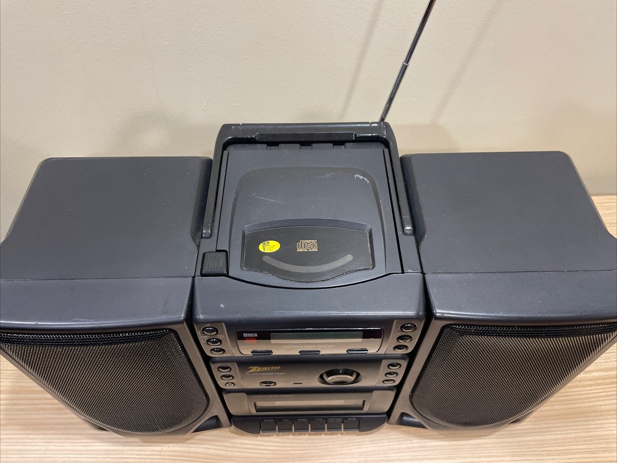 Zenith AM FM Cassette Radio Boombox CD Player ZF520M