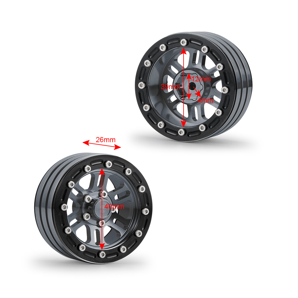 Lot De 4 Pneus 120mm 1.9 Pour Crawler RC 1/10 - Compatible Axial SCX10, TRX-4, D90 - Neuf