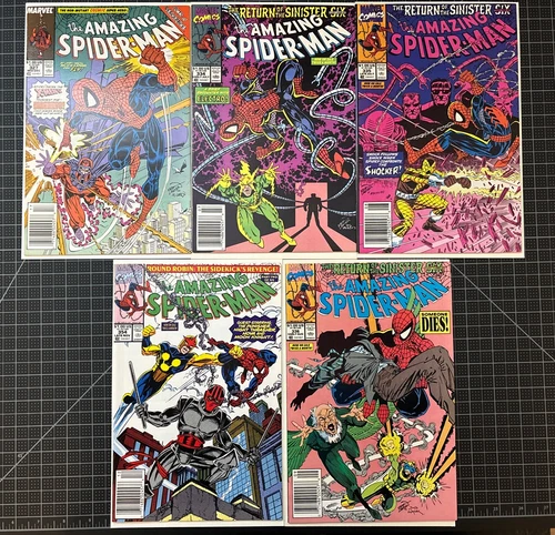 🔥The Amazing Spider Man Newsstand Lot #327,334,335,336 All VF  & 354 NM-