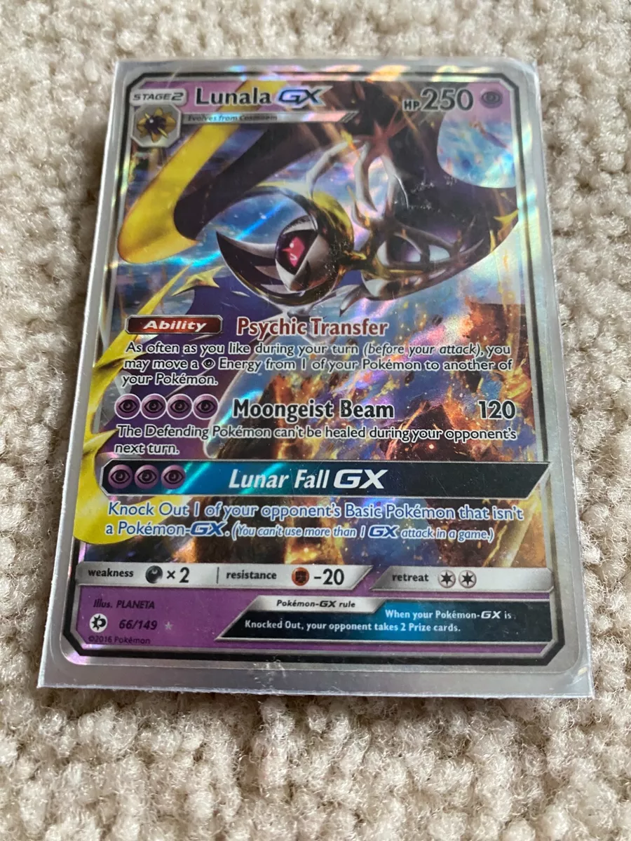  Pokemon Sun & Moon Base Set Ultra Rare Holo Lunala-GX