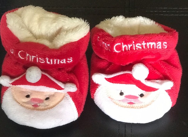 infant santa slippers