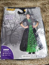 Spirit Halloween Gothic Witch Costume Cosplay Girls Size S 4-6 NEW