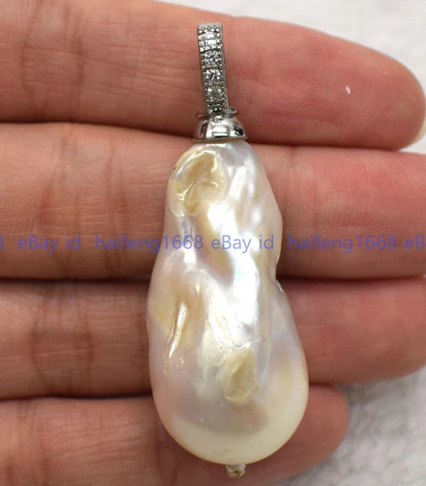 Natürlich Mehrfarbig Barock Perle Halskette Anhänger Für Handgefertigt Schmuck - Bild 2 von 4