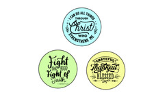 30 Christian religious quotes envelope seals, stickers labels, tags, round