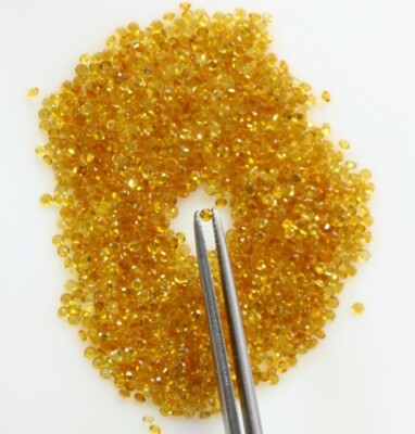 AAA Natural Citrine 2.75mm Round Faceted Calibrated Size Loose Gemstone 200 Pcs