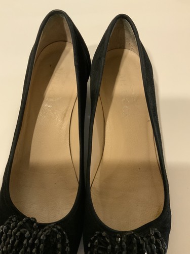 Sesto Meucci Pumps Flynn Black Suede Designer Made in Italy Size 6 Medium - Picture 5 of 13