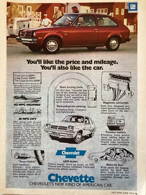 1976 Chevrolet Chevette Scooter Coupe Print Ad