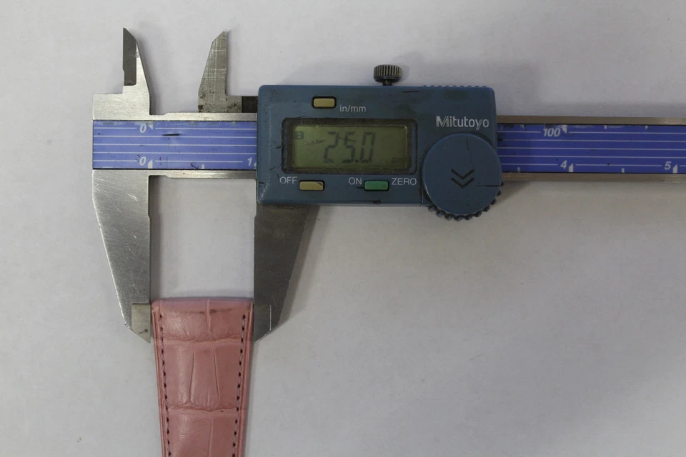 Nueva correa de reloj Cartier auténtica OEM rosa cocodrilo 25 mm - KD72AK80 Foto 3 de 4