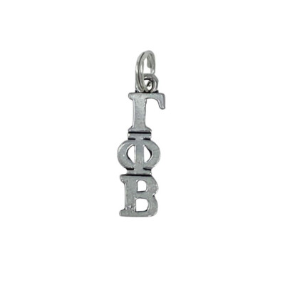 Gamma Phi Beta GPB Sorority Greek Lavaliere Charm in Sterling Plate