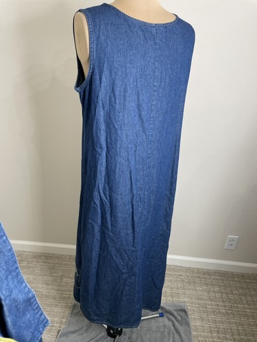Vintage M.P.H. Bluer Womens Denim Dress & Jacket Set Safari Animal Print Suit M - Picture 8 of 11