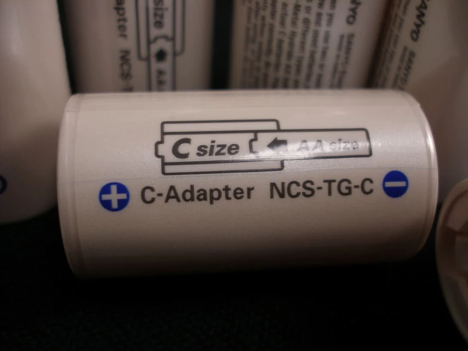 SANYO Enelooop adapter SPACER from AA to C size New NCS-TG-C FAST USA SHIP - Image 2 of 4