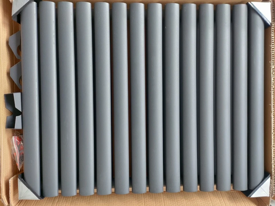 Design Heizkörper Horizontal Doppel Antrazit 63,5x82,6x7,8 1304 Watt Stahl - Bild 2 von 4