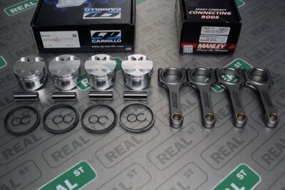 CP Pistons Manley H Beam Rods Integra GSR B18C B18C1 81mm 9.8:1 SC7015/14026-4