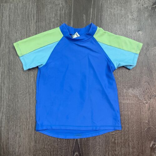 Circo Boys Swim Top Shirt Short Sleeve Blue Green Colorblock Size 18 Months - Picture 1 of 5