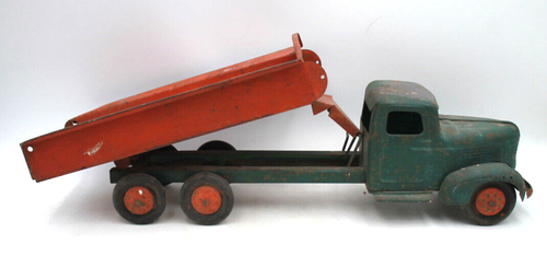 Dumper TURNER anni 30 acciaio pressato USA 26" giocattolo antico costruzione vintage - Foto 6 di 10
