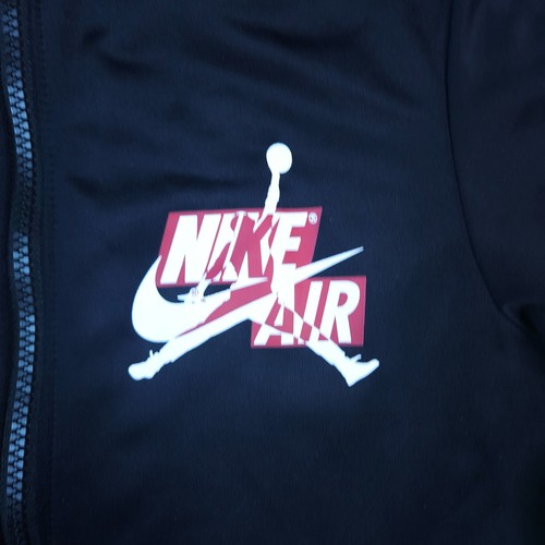 Nike Air Jordan Track Jacket Boys Size Medium 10-12 Yrs Black Red Full Zip Sz M - Picture 3 of 6