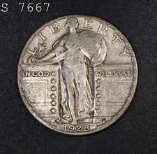 1928-S Standing Liberty Quarter "VF+" *Free S/H After 1st Item*