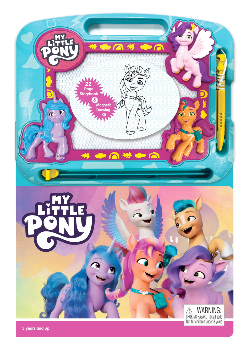 My Little Pony Learning Series 22 Page Storybook and Magnetic Drawing Kit Sealed