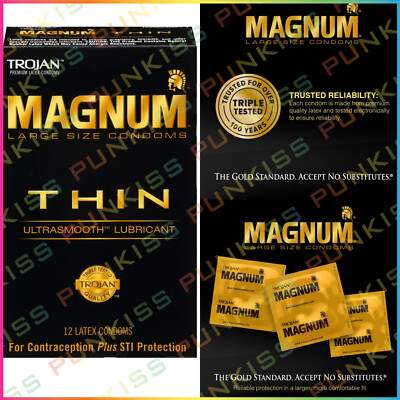 #ad #ad Trojan Magnum Thin Large Size Condoms💋Premium Quality Latex amp; Lubricated $13.12