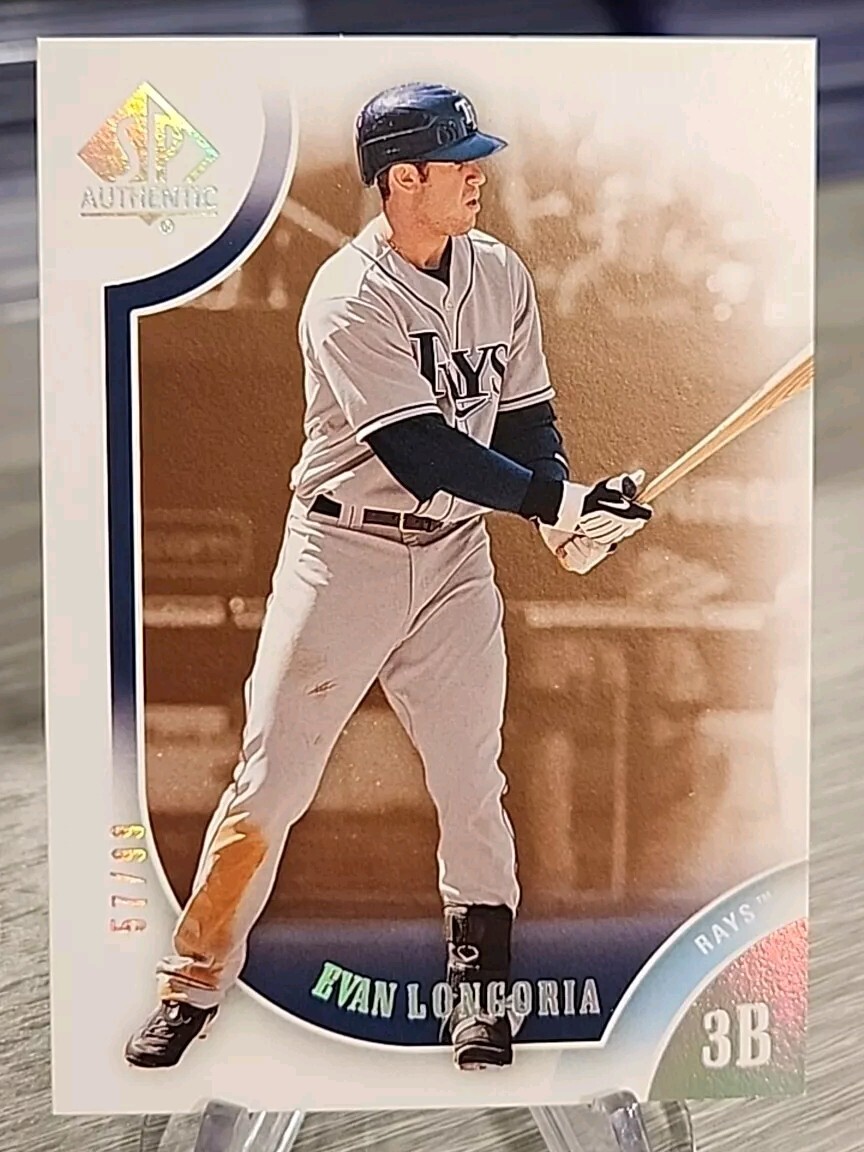 Evan Longoria #3 Baseball Cards 2009 SP Authentic trading card — raw and PSA graded price guide