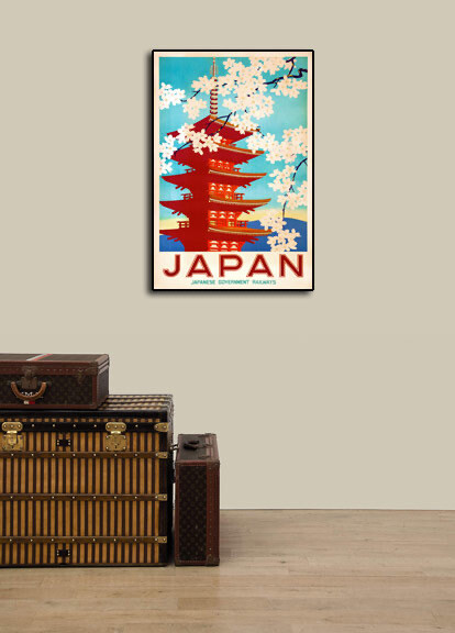 1950 Wood Frame Vintage Poster ポスター john-hitesman-vintage-1963-mid
