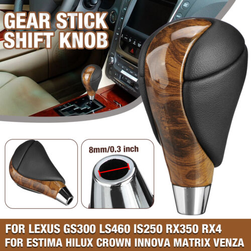 Black Walnut Yellow Gear Shift Knob Pen For Toyota Lexus GS300 LS460 IS250 RX350 - Picture 1 of 11
