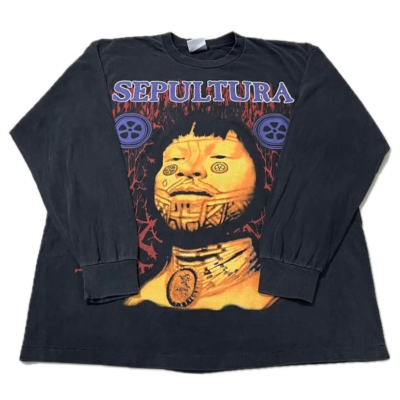 Vintage 90s Sepultura Roots Metal Band Size XL Long Sleeve Single 