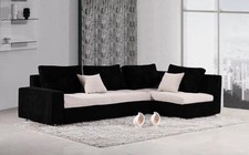 DIVANO SALOTTO DIVANO LETTO MICROFIBRA NERO SOFA AMERICANO SOGGIORNO ARMADIO ITA