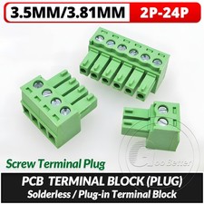 2.54mm Pitch PCB Mount Terminal Block Plug-in Screw Connector Set 2 Pin - 16 Pin