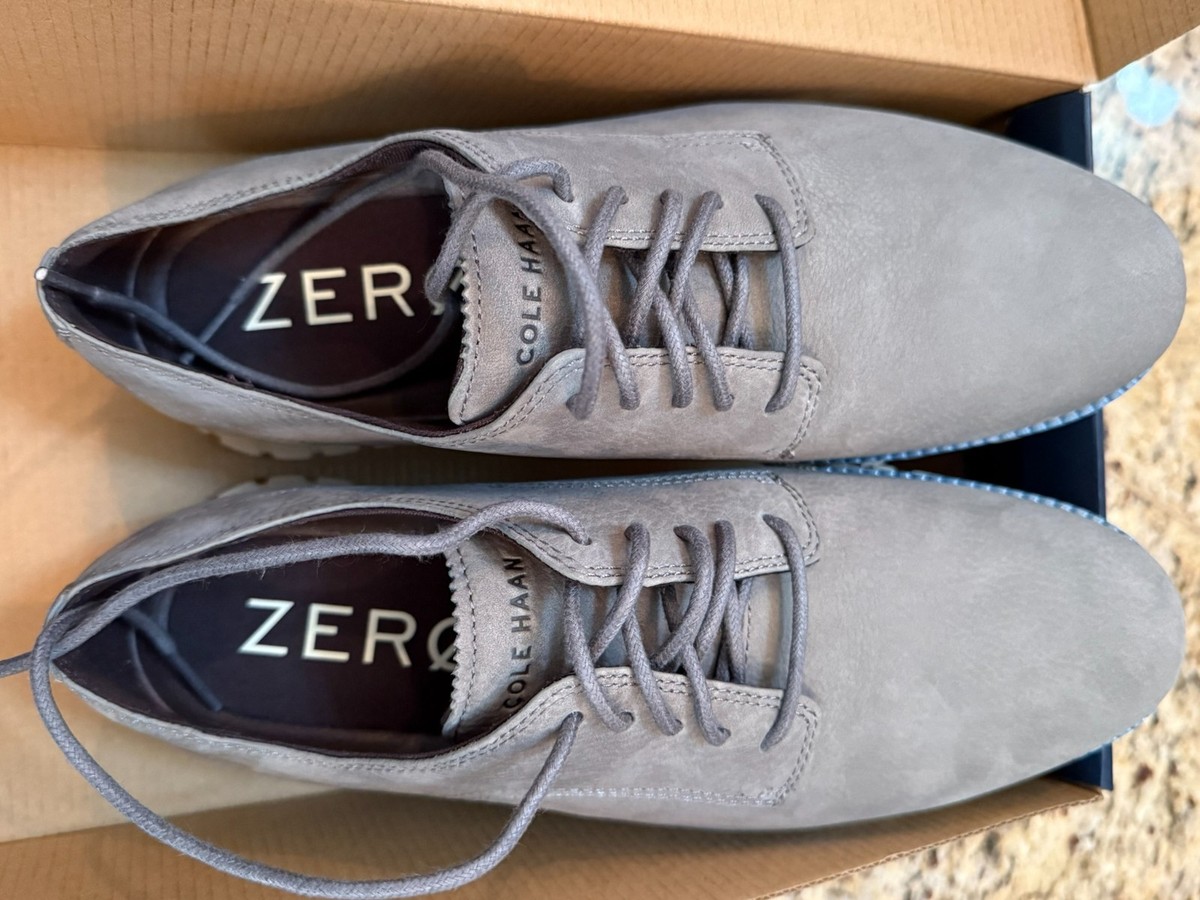 COLE HAAN ZEROGRAND PLAIN TOE Oxfords Mens Suede Shoes AUTHENTIC