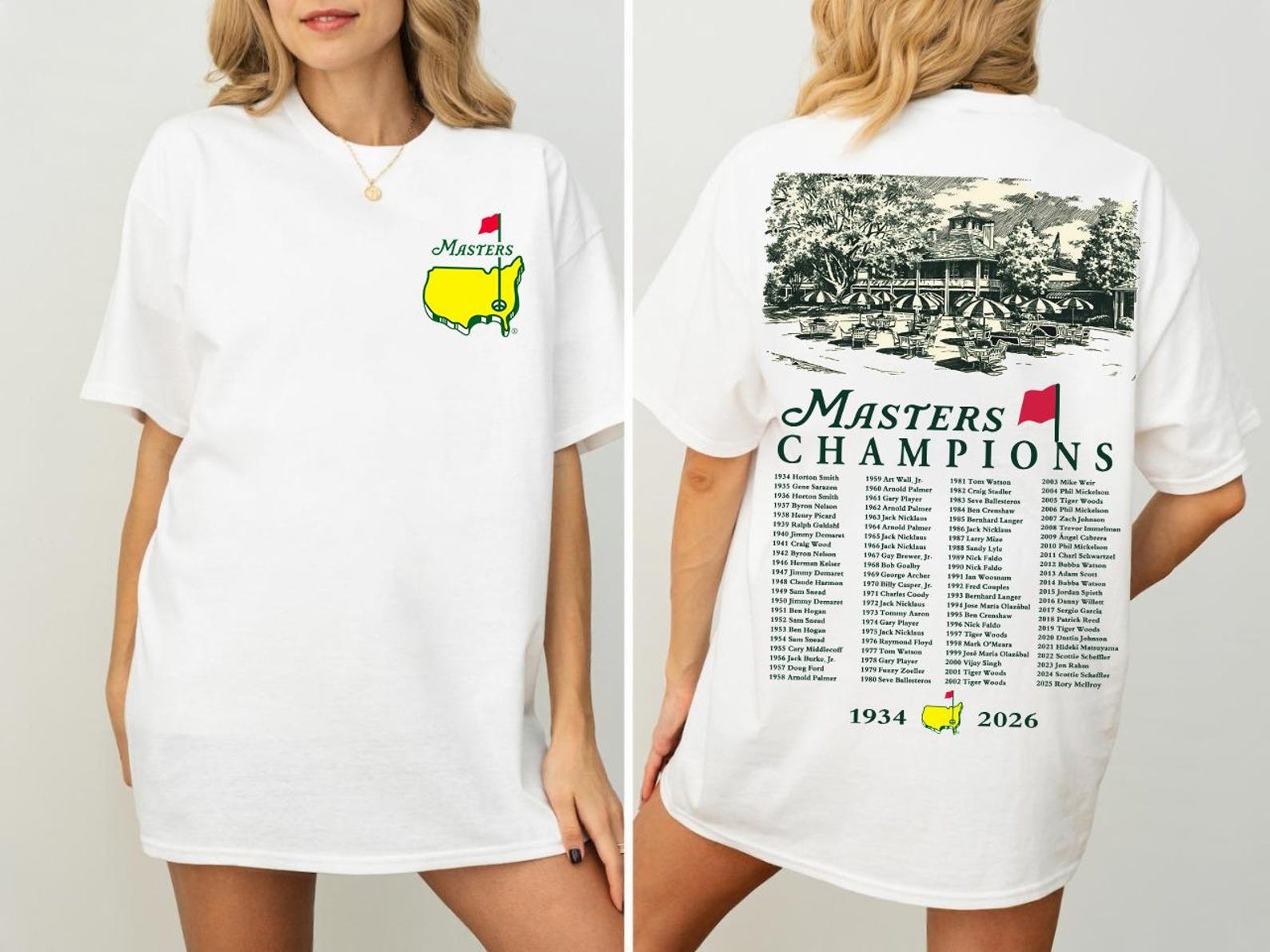 Vintage Masters Champions 1934 2026 Shirt, Augusta National Golf Club Tee, Golf