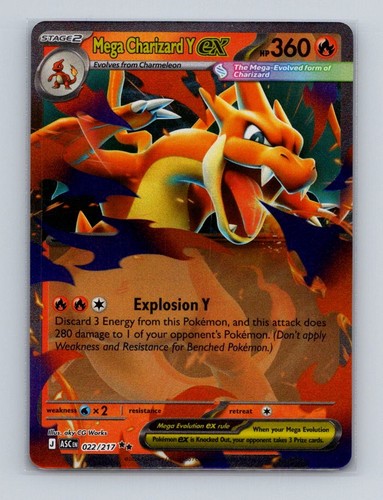 Mega Charizard Y ex 022 2026 Pokemon Ascended Heroes Double Rare Card NM+ (a)