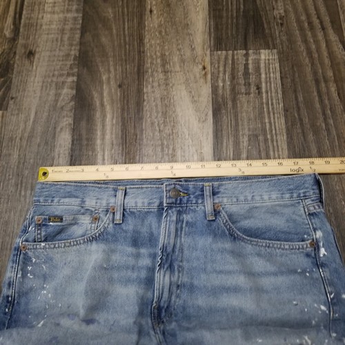 Polo Ralph Lauren Herren Jeansshorts 36 Blau Paint Splash Cut Off Classic Fit - Bild 9 von 17
