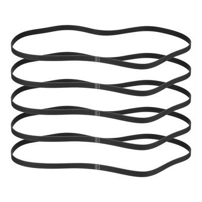 752mm GT2 Timing Belt, 5pcs 10mm Width 2mm Pitch 3D Printing Closed Loop, Black