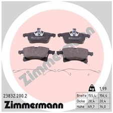 Zimmermann Bremsbelag-Satz Bremsklötze vorne 93189698 1605099 1605997 | 298028