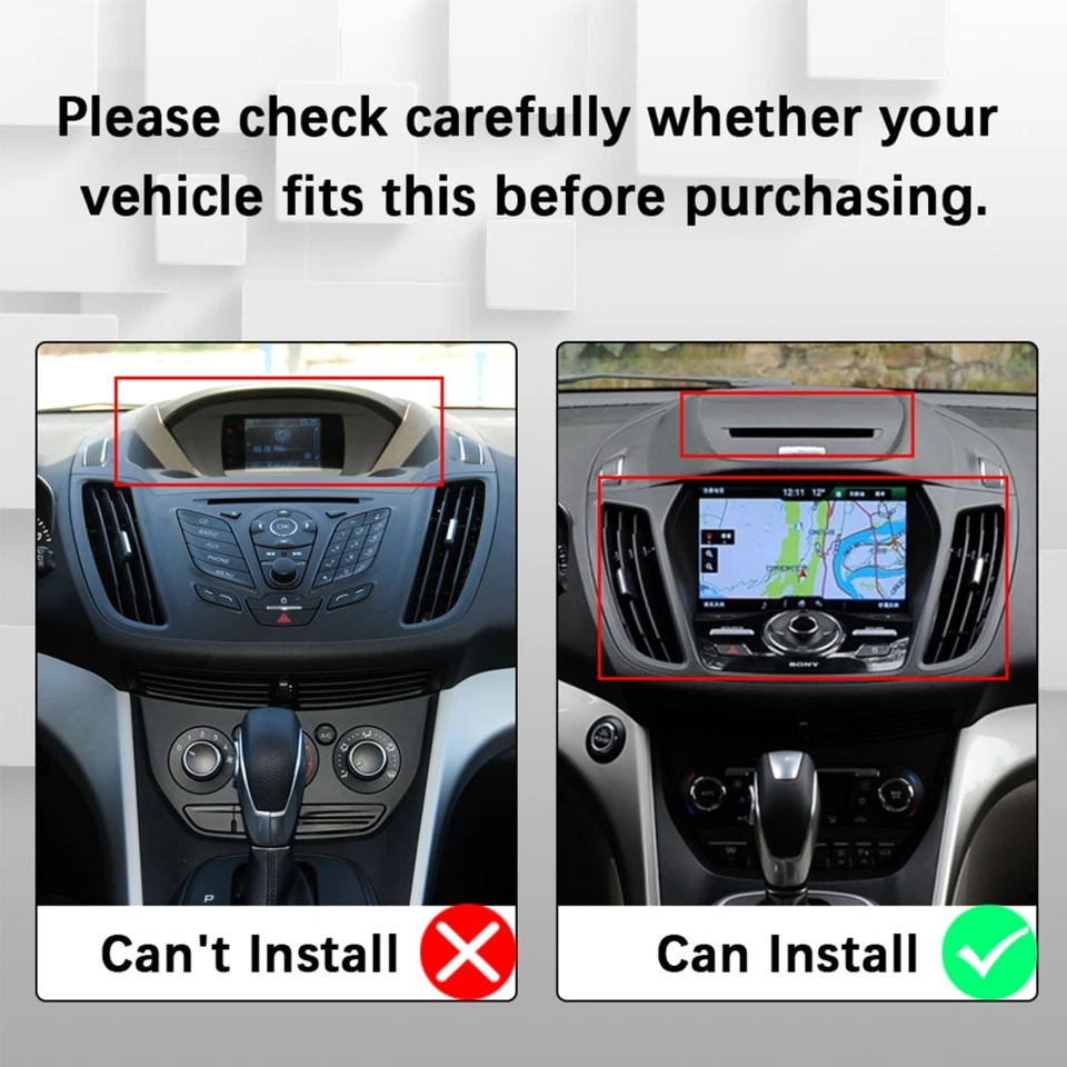 Rádio estéreo veicular Android 15 para Ford Escape 2013-2019 C-MAX Carplay BT GPS 2+64G - Imagem 3 de 4