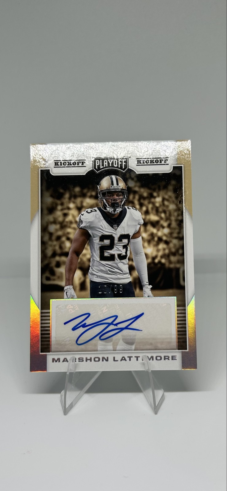 2017 Panini Playoff -Rookie Signatures Marshon Lattimore #RS-ML  (AU, RC)  10/99