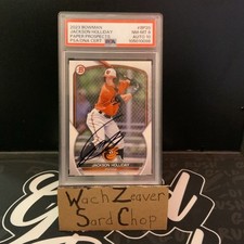 2023 Bowman - Prospects Jackson Holliday #BP-20-In Person/On Card Auto PSA 8