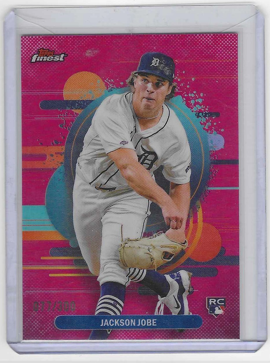 2025 Topps Finest - Uncommon Jackson Jobe #174 Magenta Refractor /300 (RC)