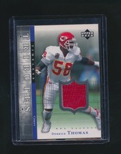 DERRICK THOMAS 2001 UPPER DECK NFL LEGENDS TIMELESS TRIBUTES JERSEY RELIC #TT-DT
